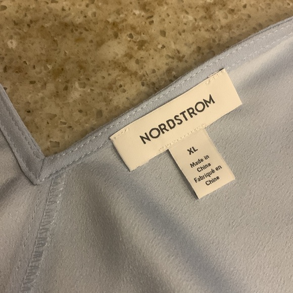 NWT Nordstrom V-Neck Light Blue Tank Top Size XL - Picture 4 of 6